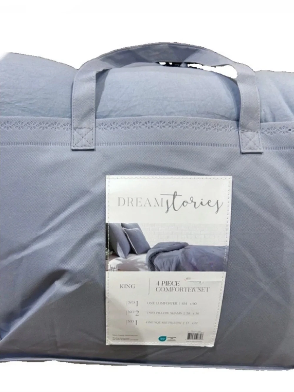 Dreamstories Vapor Blue King Comforter Set 4 Pieces 104”x90”